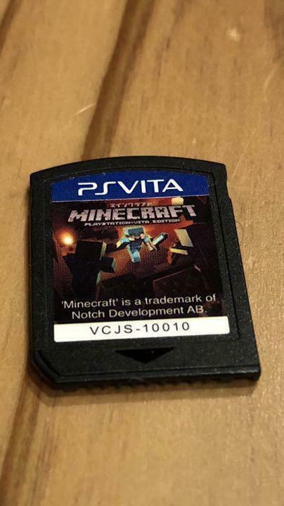 PlayStation Vita Black Battery Charger, Main Unit Case 8GB With Minecarft Used