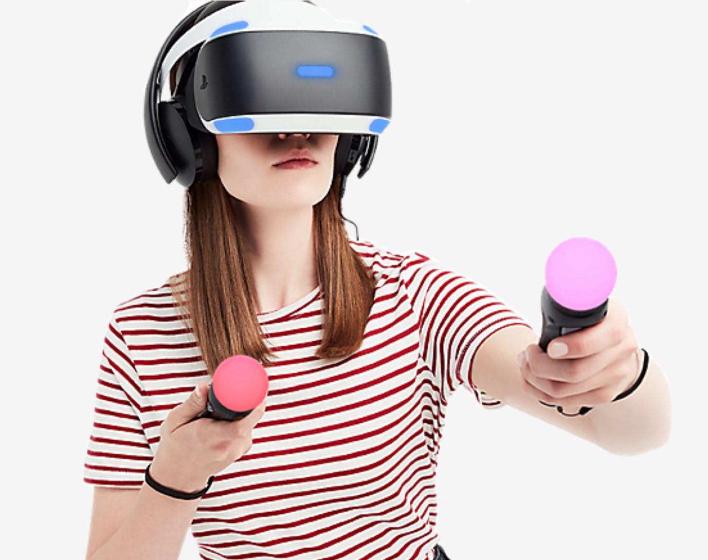 PlayStation VR 11-In-1 Deluxe Bundle PS4 &amp; PS5 Compatible: VR Headset, Camera, Move Motion Controllers, Resident Evil 7, Batman, DOOM VFR, Battlezone, RIGS, Until Dawn, Blood &amp; Truth, Everybody's Golf